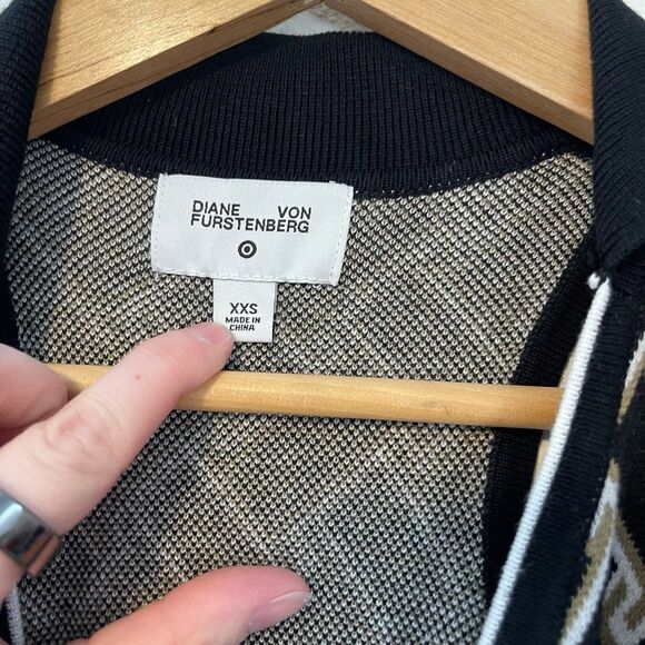 Diane Von Furstenberg X Target Collab Collared Sleeveless Geometric Midi Wrap Dr - Picture 5 of 8